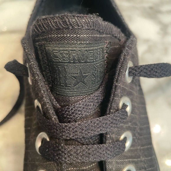 Converse Black Stripe Canvas Sneakers Women's 7 - Picture 5 of 7